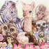 Melt your Heart with the Animals with Blooms Squares Badge Collection